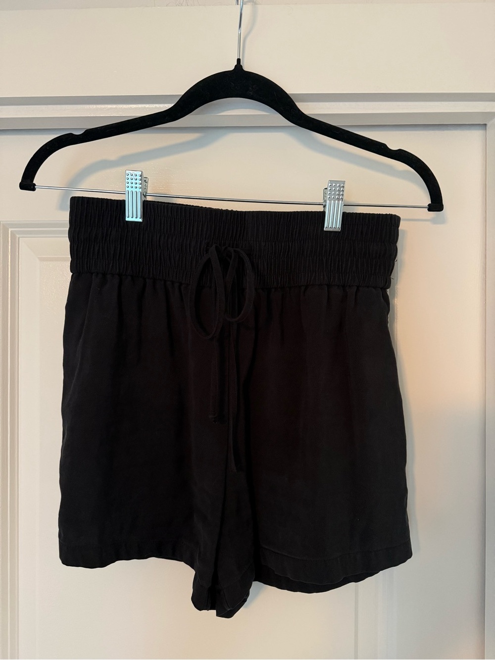 Open Edit Women's Black Drawstring Waist Shorts